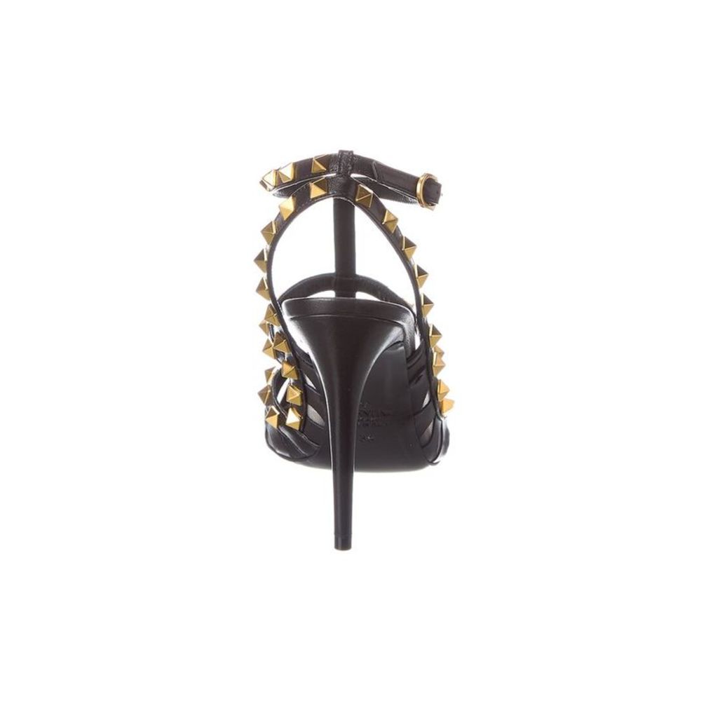 Valentino Rockstud Caged 100 Leather & Mesh Pump, Black - Picture 3 of 5
